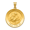14k Yellow Gold Hollow St. Anthony Medal 1in