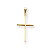 14k Yellow Gold 7/8in Very Slender Cross Pendant