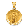 14k Yellow Gold Small Hollow St. Florian Medal