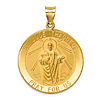 14k Yellow Gold Hollow St. Jude Medal 1in
