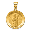 14k Yellow Gold Small Hollow St. Patrick Medal