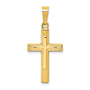 14k Yellow Gold Cross in a Cross Pendant 3/4in