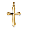 14kt Yellow Gold 1 1/4in Passion Cross Pendant