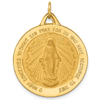 14k Yellow Gold Round Miraculous Medal 1in