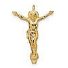 14k Yellow Gold Risen Christ Pendant 3/4in