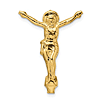 14k Yellow Gold Risen Christ Pendant 1in