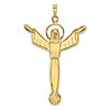 14k Yellow Gold Risen Christ Pendant with Globe 1.5in