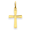 14kt Yellow Gold 1/2in Cross Charm