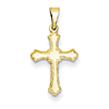 14kt Yellow Gold 5/8in Budded Cross Charm