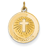 14k Yellow Gold Polished Confirmation Medal