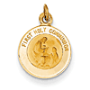 14kt Yellow Gold 7/16in First Communion Medal Charm