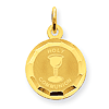 14kt Yellow Gold 1/2in Holy Communion Disc Charm