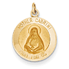 14kt Yellow Gold 15mm Mother Cabrini Medal Charm