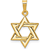 14kt Yellow Gold 5/8in Star of David Charm