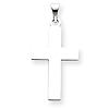 14kt White Gold 1 1/8in Cross Pendant