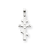 14kt White Gold 3/4in Eastern Orthodox Cross