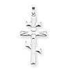 14kt White Gold 1 1/4in Eastern Orthodox Cross