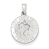 9/16in St Christopher Medal - 14kt White Gold