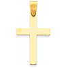 14k Yellow Gold 1 1/8in Polished Cross Pendant