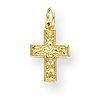 14kt Yellow Gold 3/8in Fancy Beaded Cross Charm