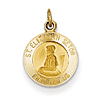 14k Yellow Gold 7/16in Saint Elizabeth Seton Medal Charm
