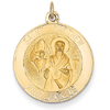 14kt Yellow Gold 3/4in Saint Matthew Medal Pendant