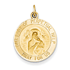 14k Yellow Gold 3/4in Our Lady of Perpetual Help Medal Pendant