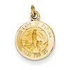 14kt Yellow Gold 7/16in Our Lady of Fatima Medal Charm