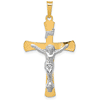 14kt Two-tone Gold 1 1/8in INRI Crucifix Pendant