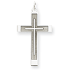 14kt White Gold Laser Designed Cross Pendant