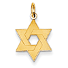 14k Yellow Gold 5/8in Laser Designed Star of David Charm