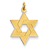 14kt Yellow Gold 3/4in Laser Designed Star of David Pendant
