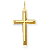14kt Yellow Gold Laser Designed Cross Pendant