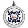 Sterling Silver 7/8in U.S. Coast Guard Disc Charm