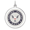 Sterling Silver 7/8in U.S. Navy Round Disc Charm