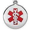 Medical Pendant 11/16in - Sterling Silver