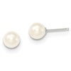 14kt White Gold 6 to 7mm Freshwater Cultured Pearl Stud Earrings
