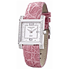 Charles Hubert Diamond Bezel Pink Leather Watch No. 18310-W/HC