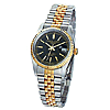 Charles Hubert 14k Gold-plated Two-tone Black Dial Watch 3635-B