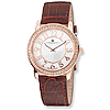 Charles Hubert Rose Gold-plated Stainless Steel Watch Leather Strap