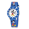 Disney Kids Mickey Mouse Blue Printed Fabric Time Teacher Watch