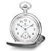 Charles Hubert Stainless Steel Mechanical Pocket Watch #3756