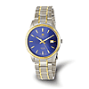 Charles Hubert Men's Two-Tone Titanium Blue Dial Watch