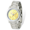 Belle Stainless Steel Yellow Dial Watch