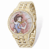 Snow White Gold-tone Crystal Bracelet Watch