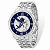 Tinker Bell Blue Silhouette Silver-tone Crystal Bracelet Watch