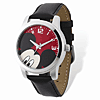 Mickey Mouse Red Dial Leather Watch