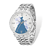 Cinderella Full Silhouette Silver-tone Crystal Bracelet Watch