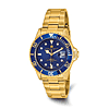 Charles Hubert Gold-tone Stainless Steel Blue Dial Watch