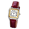 Mens Charles Hubert Leather Band White Dial Retro Watch No. 3395